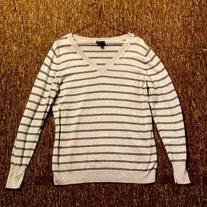 Gray and Black Striped Sweater
